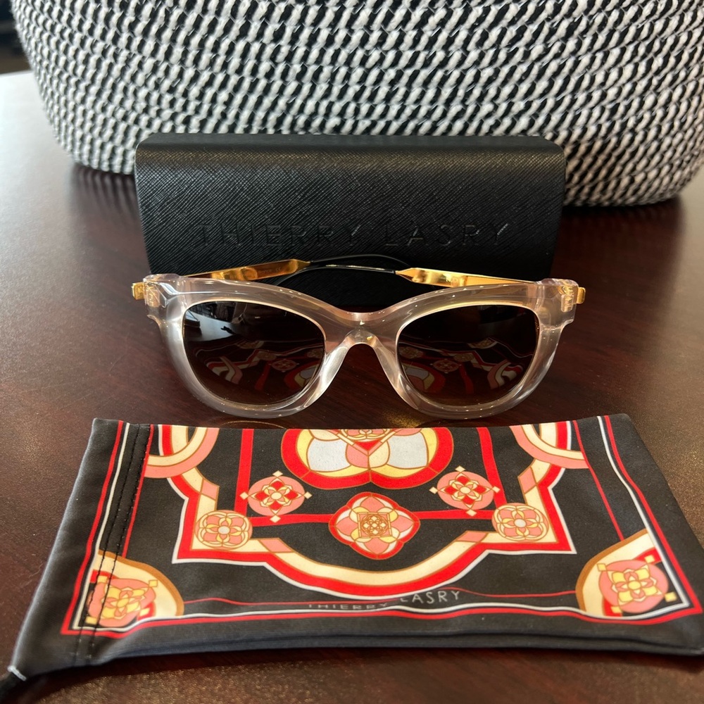 Thierry Lasry Nudity 1750 Sunglasses Clear and Gold